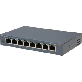 TP-Link 8 Port Gigabit Ethernet Network Switch | Ethernet Splitter | Sturdy Metal w/ Shielded Ports | Plug-and-Play | Traffic Optimization | Unmanaged