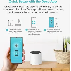 TP-Link Deco AX3000 WiFi 6 Mesh System - Covers up to 4500 Sq.Ft, Replaces Wireless Router and Extender, 3 Gigabit Ports per Unit, Supports Ethernet Backhaul (Deco X55, 2-Pack)