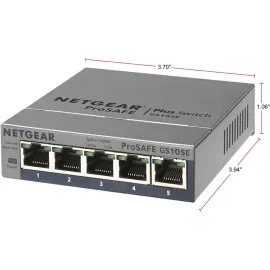 Netgear ProSafe Plus GS105E 5-Port Gigabit Ethernet Switch