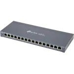 TP-Link 16 Port Gigabit Ethernet Network Switch, Desktop/ Wall-Mount, Fanless, Sturdy Metal w/ Shielded Ports, Traffic Optimization, Unmanaged, Limited Lifetime Protection
