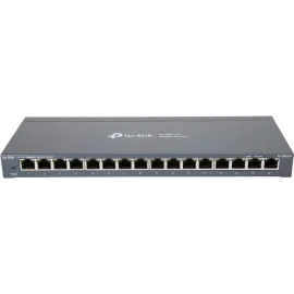 TP-Link 16 Port Gigabit Ethernet Network Switch, Desktop/ Wall-Mount, Fanless, Sturdy Metal w/ Shielded Ports, Traffic Optimization, Unmanaged, Limited Lifetime Protection