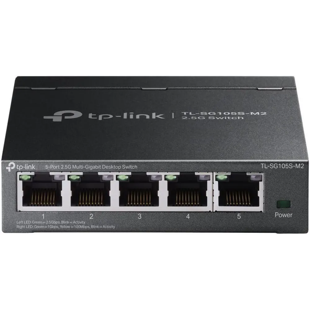 TP-Link TL-SG105S-M2 | 5-Port Multi-Gigabit 2.5G Ethernet Switch | Unmanaged Network Switch | Ethernet Splitter | Plug & Play | Desktop/Wall Mount | Silent Operation