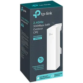 TP-Link 2.4GHz N300 Long Range Outdoor CPE for PtP and PtMP Transmission | Point to Point Wireless Bridge | 9dBi, 5km+ | Passive PoE Powered w/ Free PoE Injector | Pharos Control