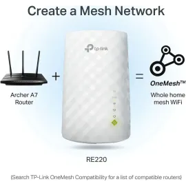 TP-Link | AC750 WiFi Range Extender - Dual Band Cloud App Control | 2019 Release | Up to 750Mbps | One Button Setup Repeater, Internet Booster, Access Point | Smart Home & Alexa Devices