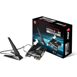 MSI HERALD-BE WIFI 7 MAX, NCM865 Tri-Band Wi-Fi 7 & Bluetooth 5.4 PCIe Adapter