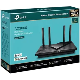TP-Link Archer AX55 WiFi 6 AX3000 Smart WiFi Router - 802.11ax Wireless Router, Gigabit Internet Router, Dual Band, OFDMA, MU-MIMO, OneMesh Compatible