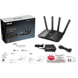 ASUS RT-BE82U Dual-band WiFi 7 (802.11be) Smart AiMesh Extendable Router, 6500 Mbps, Five 2.5GbE ports, 4096-QAM, Up to 3 SSIDs for IoT Devices, Parental Controls & VPNs, Advanced Network Security