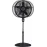 Lasko 18" 3-Speed Oscillating Cyclone Pedestal Fan with Remote and Timer, 1843, Black