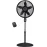 Lasko 18" 3-Speed Oscillating Cyclone Pedestal Fan with Remote and Timer, 1843, Black