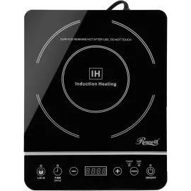 Rosewill Portable Induction Cooktop Burner, 1800W, 8 Power/Temp Levels, Touch Panel, LED Display, Timer, Auto Shut-Off, Child Safety Lock, Includes Stainless Steel Pot