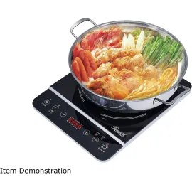 Rosewill Portable Induction Cooktop Burner, 1800W, 8 Power/Temp Levels, Touch Panel, LED Display, Timer, Auto Shut-Off, Child Safety Lock, Includes Stainless Steel Pot