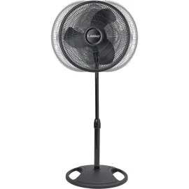 Lasko 2521 16 Inch 3-Speed Quiet Adjustable Tilting Wide-Area Oscillating Standing Pedestal Fan for Bedroom, Kitchen, Home, and Office, Black