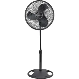 Lasko 2521 16 Inch 3-Speed Quiet Adjustable Tilting Wide-Area Oscillating Standing Pedestal Fan for Bedroom, Kitchen, Home, and Office, Black