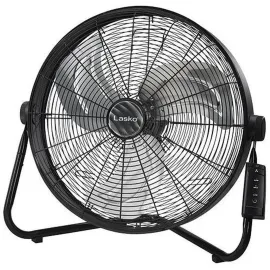 Lasko 20" 3-Speed Pivoting High Velocity Utility Floor or Wall Mount Fan with Remote, H20685, Black