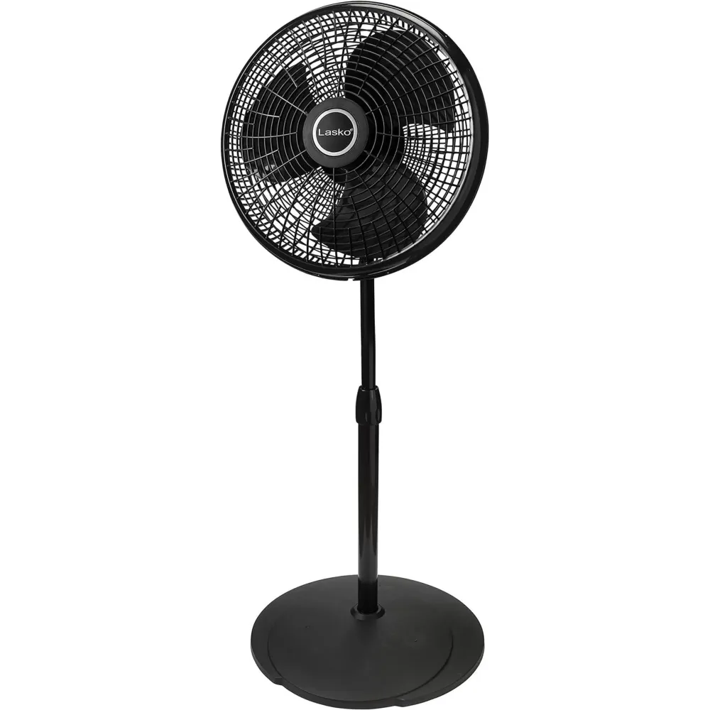Lasko 16" Performance Oscillating Pedestal Fan with 3 Speeds, 2527, Black