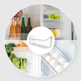 Ecotric 240323002 PS429725 AP2115742 Refrigerator Door Shelf Bin Compatible with Frigidaire Refrigerator Door Bin Shelf Bucket PC Plastic Clear AH429725 Replacement only