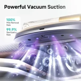 CREATULIZE X1 Robot, Advanced Full Automatic Bed Vacuum Cleaner - Cordless, Rechargeable UV-C Light Sanitizer 14KPa Power Suction Eliminates Dust Mites, Bacteria, Allergens, with HEPA Filtration