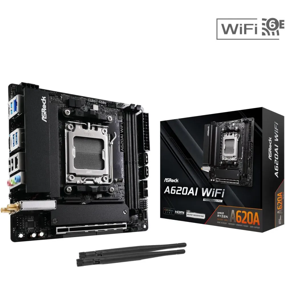 ASRock A620AI WiFi AM5 AMD A620A Mini ITX Motherboard
