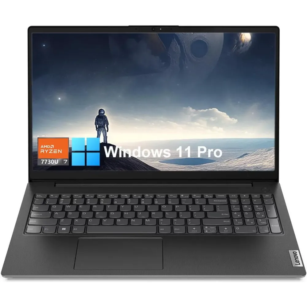 Lenovo V15 Business Laptop, 15.6" FHD, AMD Ryzen 7 7730U, 40GB RAM, 2TB SSD, Wi-Fi 6, HDMI, Type-C, Webcam, Windows 11 Pro, Black
