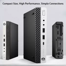 HP EliteDesk 705 G4 Desktop Computer PC AMD Ryzen 5 Pro 2400GE upto 3.8GHz, 16GB DDR4 Ram 512GB SSD 24" LED Wireless Keyboard & Mouse, Wi-Fi, Windows 11 Professional