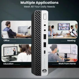 HP EliteDesk 705 G4 Desktop Computer PC AMD Ryzen 5 Pro 2400GE upto 3.8GHz, 16GB DDR4 Ram 512GB SSD 24" LED Wireless Keyboard & Mouse, Wi-Fi, Windows 11 Professional