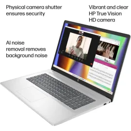 HP 17 Laptop (17.3" FHD Anti-Glare, AMD Ryzen 5 7430U, 32GB RAM, 1TB SSD, 6-Core (> i7-1165G7)), for Business, Enterprise, Students, Long Battery Life, Webcam, Fast Charge, Win 11 Pro w/AI Copilot