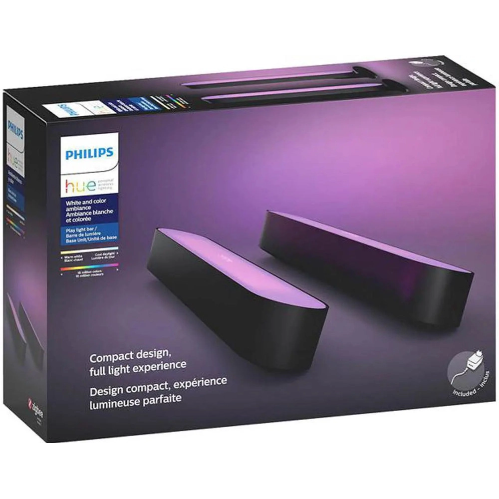 Philips Hue Play White & Color Smart Light, 2 Pack Base kit, Hub Required/Power Supply Included (Works with Amazon Alexa, Apple Homekit & Google Home)