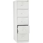 HON 315CPQ 310 Series Five-Drawer, Full-Suspension File, Legal, 26-1/2d, Light Gray