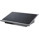 3M FR530CB Adjustable Steel Footrest, Nonslip Surface, 22w x14d, Charcoal/Black