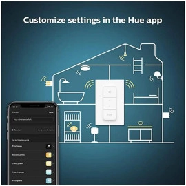Philips Hue Smart Dimmer Switch with Remote (Requires Hue Hub, Installation-Free, Smart Home, Exclusively for Philips Hue Smart Bulbs)