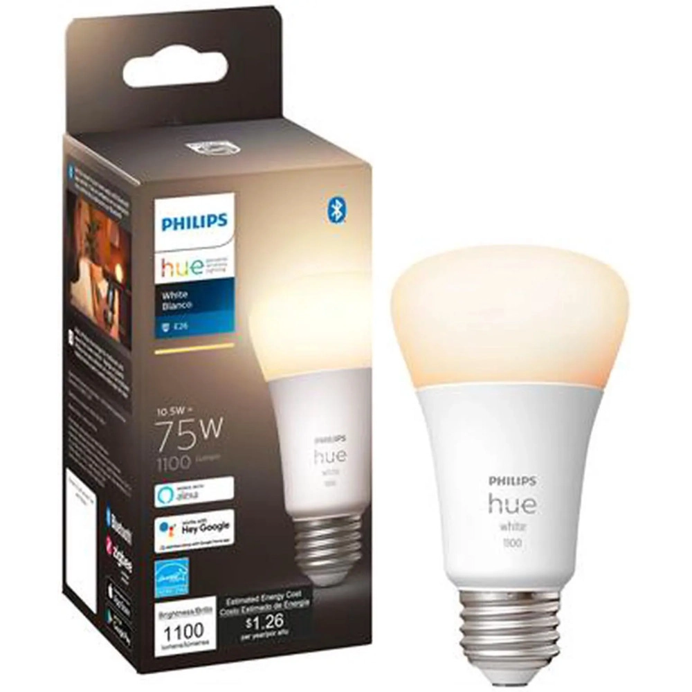 Philips Hue 563007 10.5W A19 E26 Bluetooth Smart Bulb