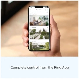 Ring - Outdoor Cam (Stick Up Cam) Indoor/Outdoor Wire Free 1080p Security Camera - White