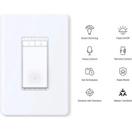 TP-LINK Tapo S505D Smart Wi-Fi Dimmer Light Switch, Matter | Pack of 2