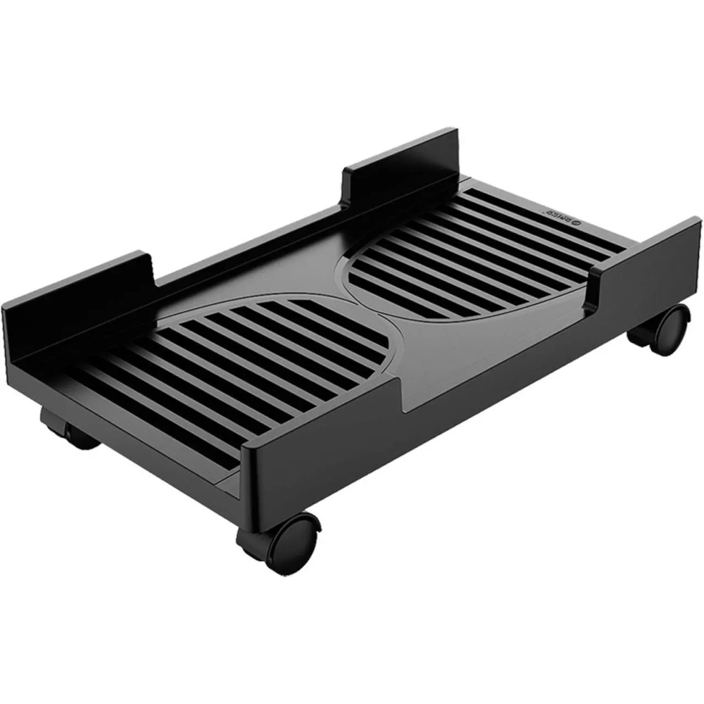 ORICO Computer Tower Stand, Mobile CPU Holder with 4 Caster Wheels Fits for Most Computer Tower, Gaming PC, Printer, Under Desk PC Holder (Black,17.71*9.25*1.57in)