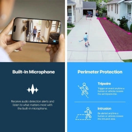 Amcrest UltraHD 4K (8MP) Outdoor Security IP Turret PoE Camera, 3840x2160, 98ft NightVision, 125° FOV, IP67 Weatherproof, MicroSD Recording (256GB), IP8M-T2599EW-AI-V3 (White)