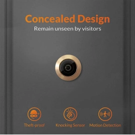 Brinno Duo Front Door Smart Peephole Camera SHC1000W - Smart Home Security System with Mobile and live view remotely