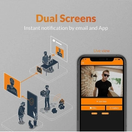 Brinno Duo Front Door Smart Peephole Camera SHC1000W - Smart Home Security System with Mobile and live view remotely