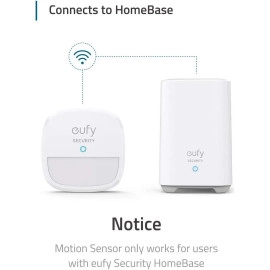 eufy Security Home Alarm System Motion Sensor, 100° Coverage, 30ft Detection Range, 2-Year Battery Life, Adjustable Sensitivity, Requires eufy Security HomeBase, Links with HomeBase-Connected Devices