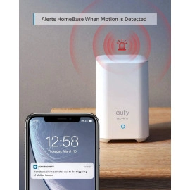 eufy Security Home Alarm System Motion Sensor, 100° Coverage, 30ft Detection Range, 2-Year Battery Life, Adjustable Sensitivity, Requires eufy Security HomeBase, Links with HomeBase-Connected Devices