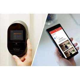 Brinno Duo Front Door Smart Peephole Camera SHC1000W - Smart Home Security System with Mobile and live view remotely