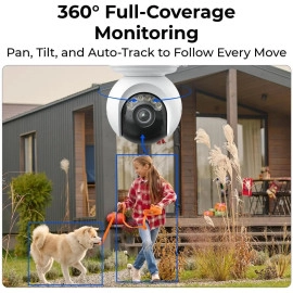 Reolink Altas PT Ultra with 6W Solar Panel - 4K 8MP Wireless Pan & Tilt Long Lasting Solar/Battery Camera with Spotlights, ColorX Night Vision, 360° Automatic Tracking