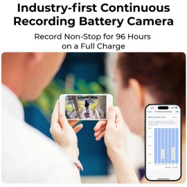 Reolink 4K Battery Security Camera System, 20000mAh Battery, 12W Outdoor Solar Panel, Color Night Vision, Reolink Altas PT Ultra+Solar Panel 3