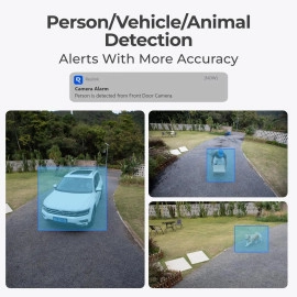 Reolink 4K Battery Security Camera System, 20000mAh Battery, 12W Outdoor Solar Panel, Color Night Vision, Reolink Altas PT Ultra+Solar Panel 3