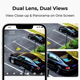 Reolink 4K PTZ Security Camera System, Home IP PoE 360 Camera with Dual-Lens, Auto 6X Hybrid Zoomed Tracking, 355° Pan & 90° Tilt, Outdoor Surveillance, 2022 New Released, AI Detection, Trackmix PoE