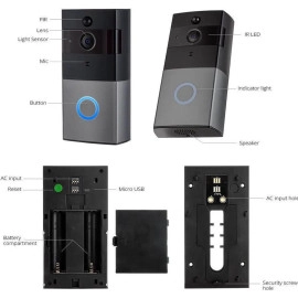 Werleo Video Doorbell Intercom 960P HD WiFi Video Doorbell With Camera Peephole Door Chime 8G Memory and Night Vision