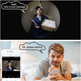 Werleo Video Doorbell Intercom 960P HD WiFi Video Doorbell With Camera Peephole Door Chime 8G Memory and Night Vision