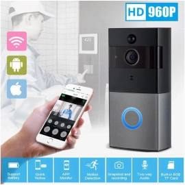 Werleo Video Doorbell Intercom 960P HD WiFi Video Doorbell With Camera Peephole Door Chime 8G Memory and Night Vision