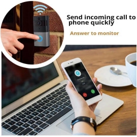 Werleo Video Doorbell Intercom 960P HD WiFi Video Doorbell With Camera Peephole Door Chime 8G Memory and Night Vision