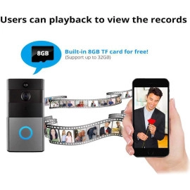 Werleo Video Doorbell Intercom 960P HD WiFi Video Doorbell With Camera Peephole Door Chime 8G Memory and Night Vision