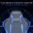 Dowinx Ergonomic Gaming Chair with Massage Lumbar Support, High Back Office Computer Chair with Footrest, Racing Style Recliner PU Leather Gamer Chairs, Blue